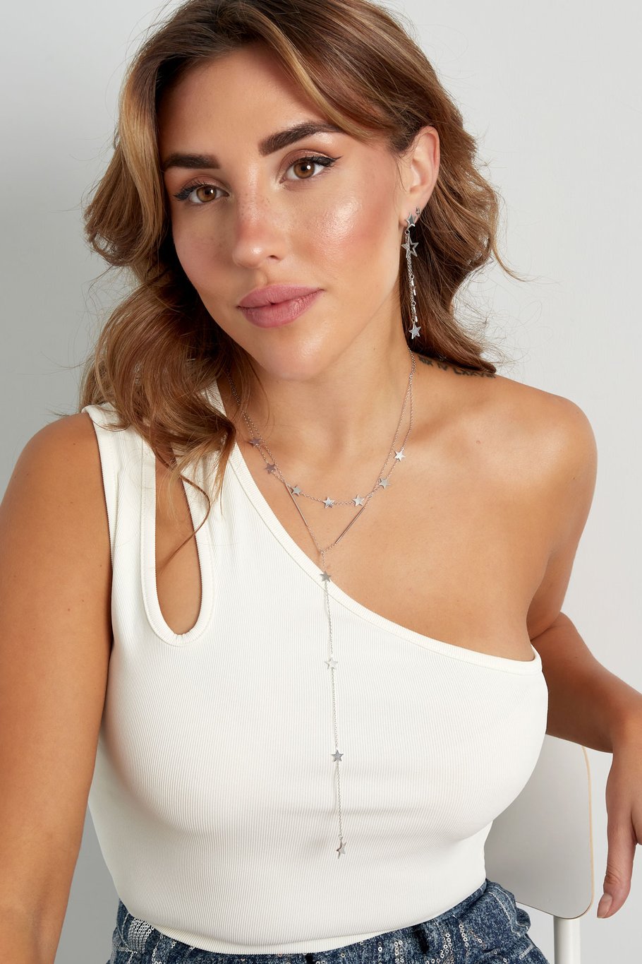 Collana con stelle centrali - Colore oro Immagine4